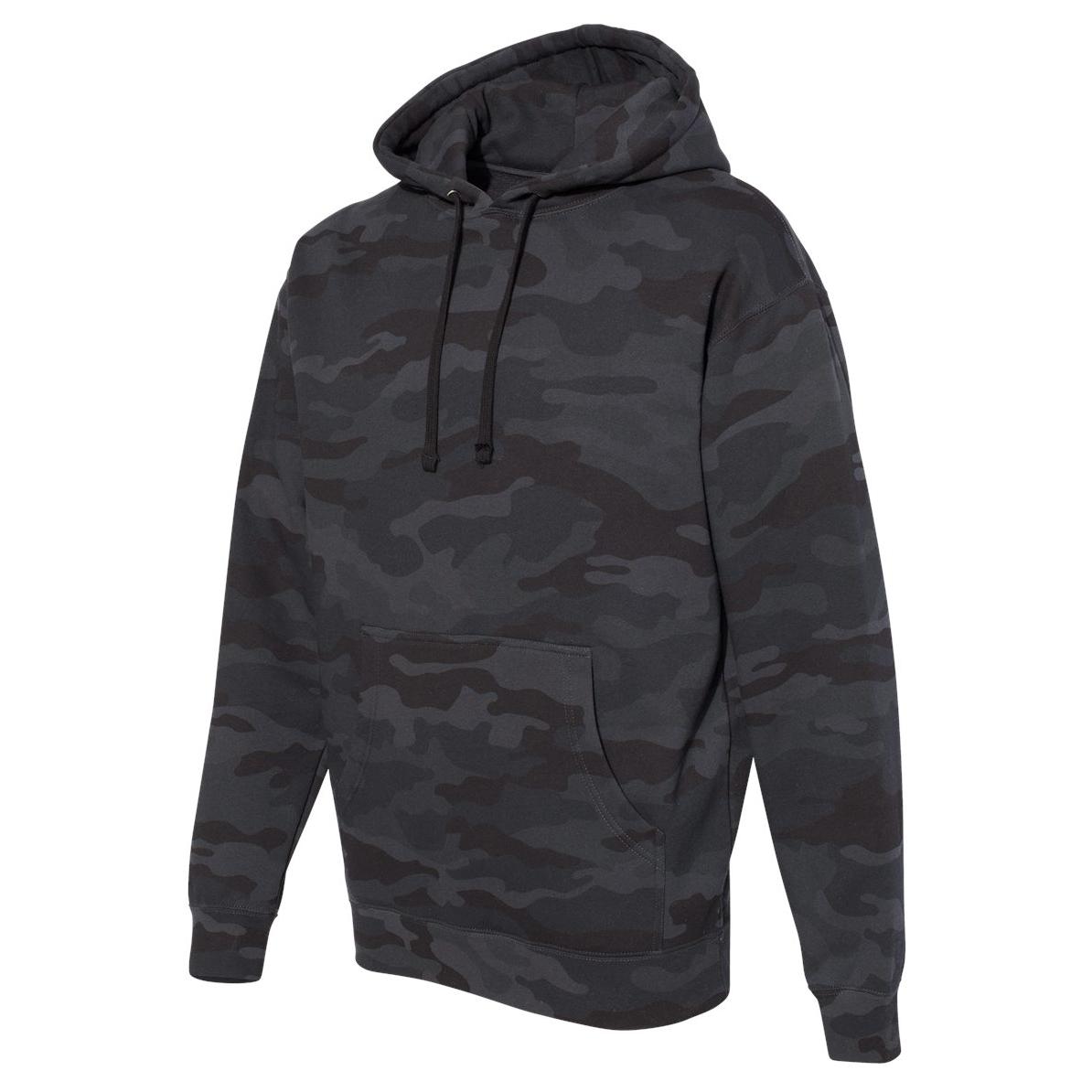 Independent Trading Co. IND4000 Hooded Sweatshirt - Black Camo | Full ...