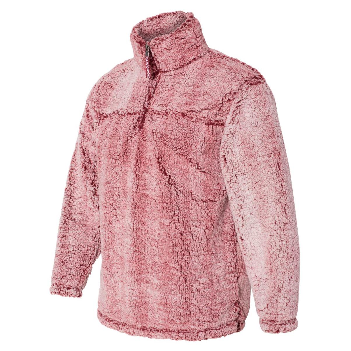 frosty garnet sherpa pullover