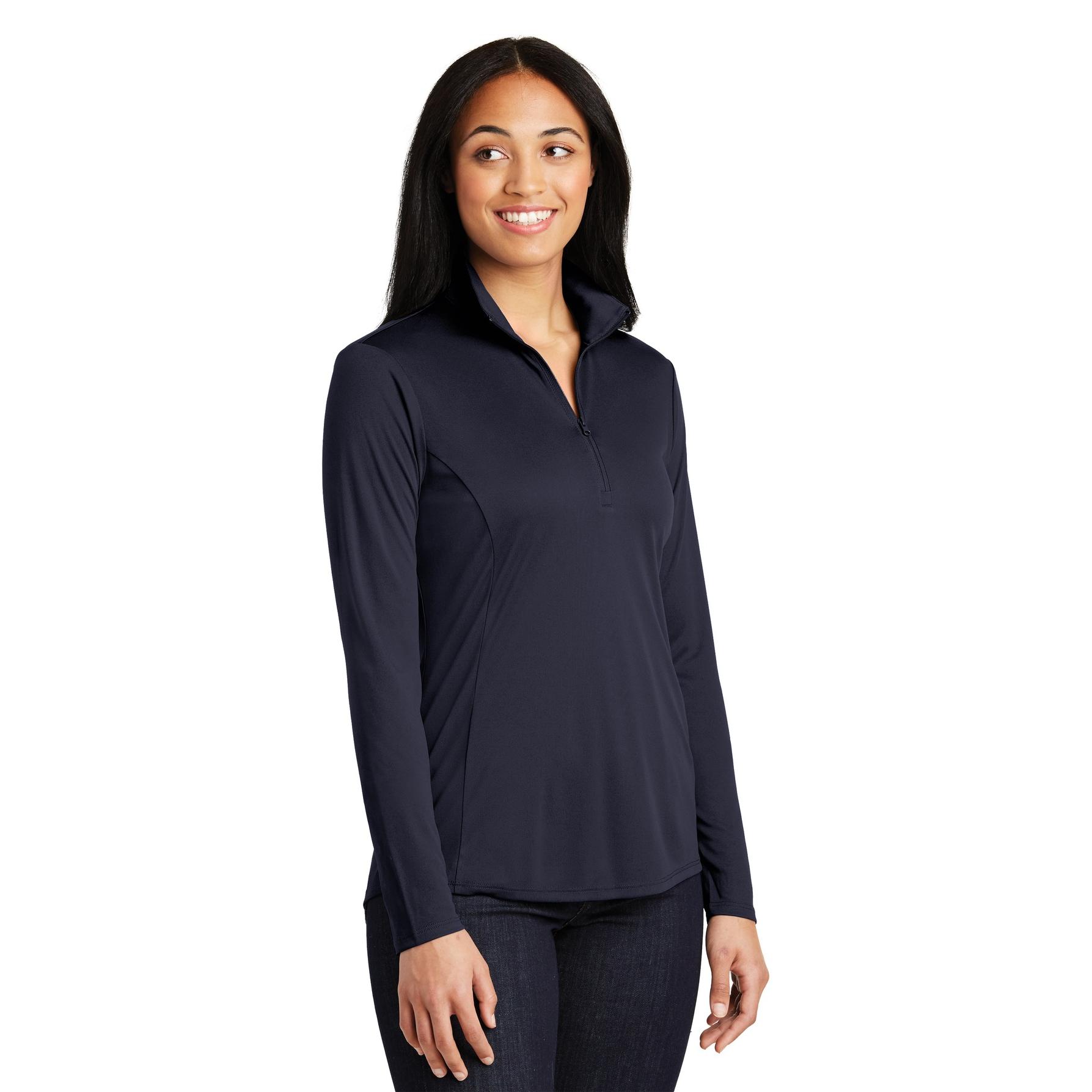 Sport-Tek LST357 Ladies PosiCharge Competitor 1/4-Zip Pullover- True Navy | FullSource.com