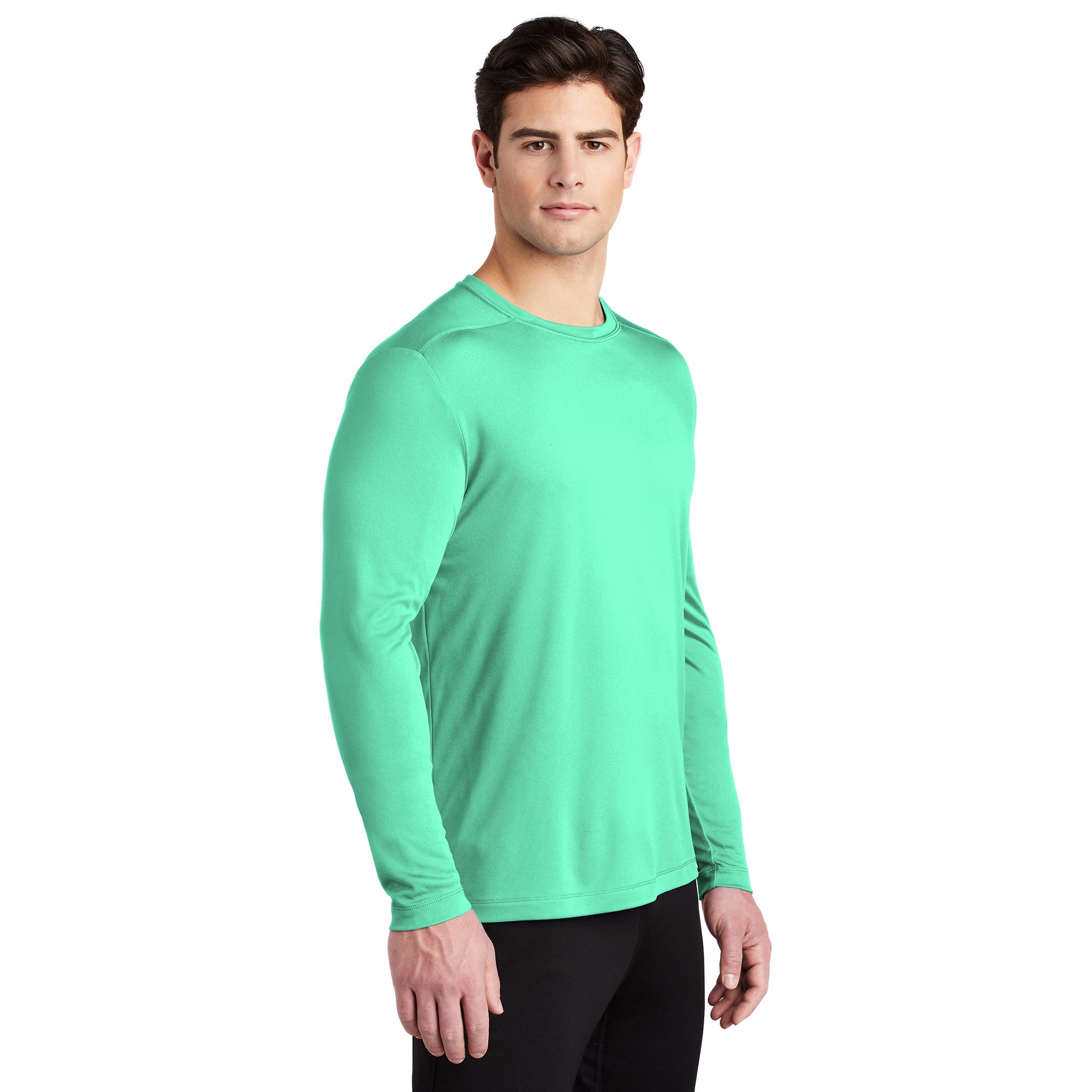 【Bellialeu】Sporty slim half sleeve CRZ YOGA Men's Run Slim Fit Brushed Half Zip Long Sleeve