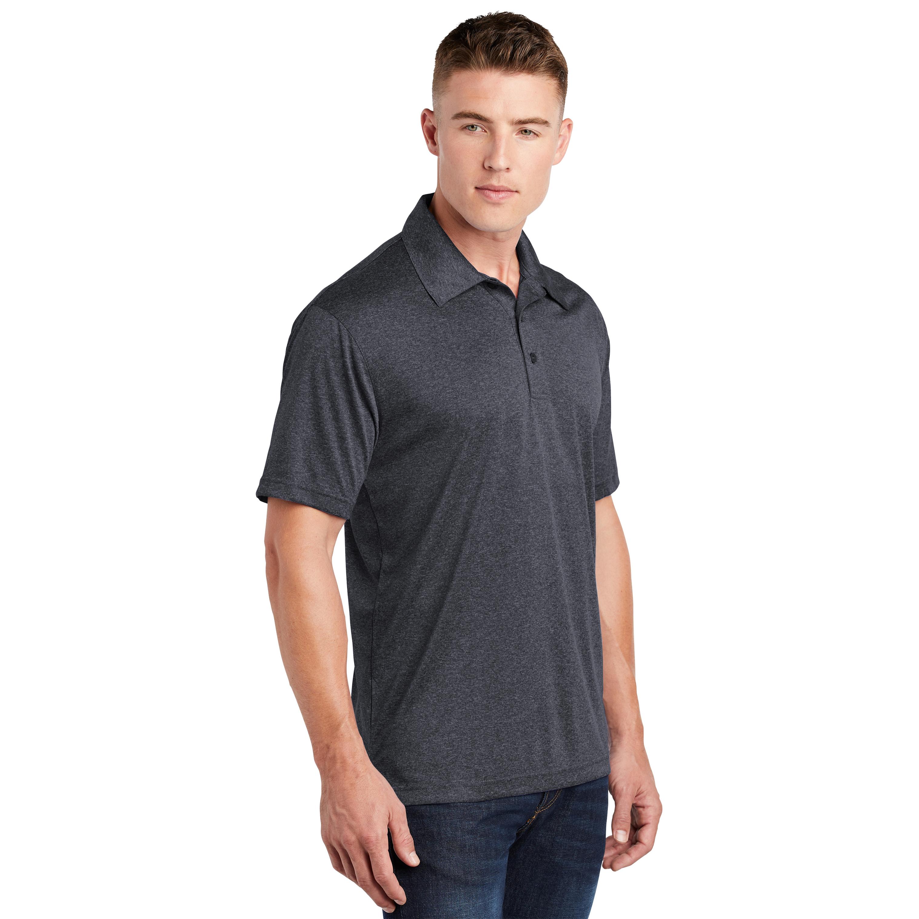 Sport-Tek ST660 Heather Contender Polo - Graphite Heather | Full Source