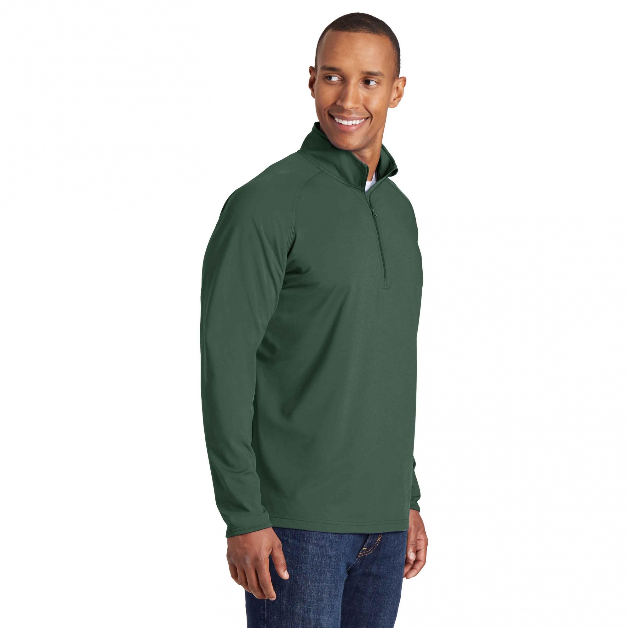 Sport-Tek ST850 Sport-Wick Stretch 1/2-Zip Pullover - Forest Green