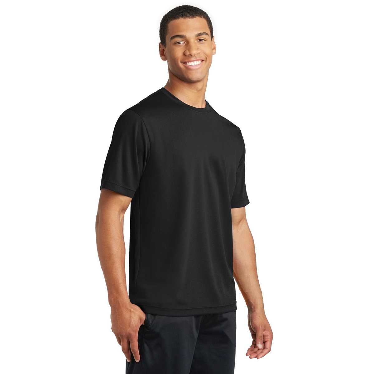 Sport-Tek ST340 PosiCharge RacerMesh Tee - Black | Full Source