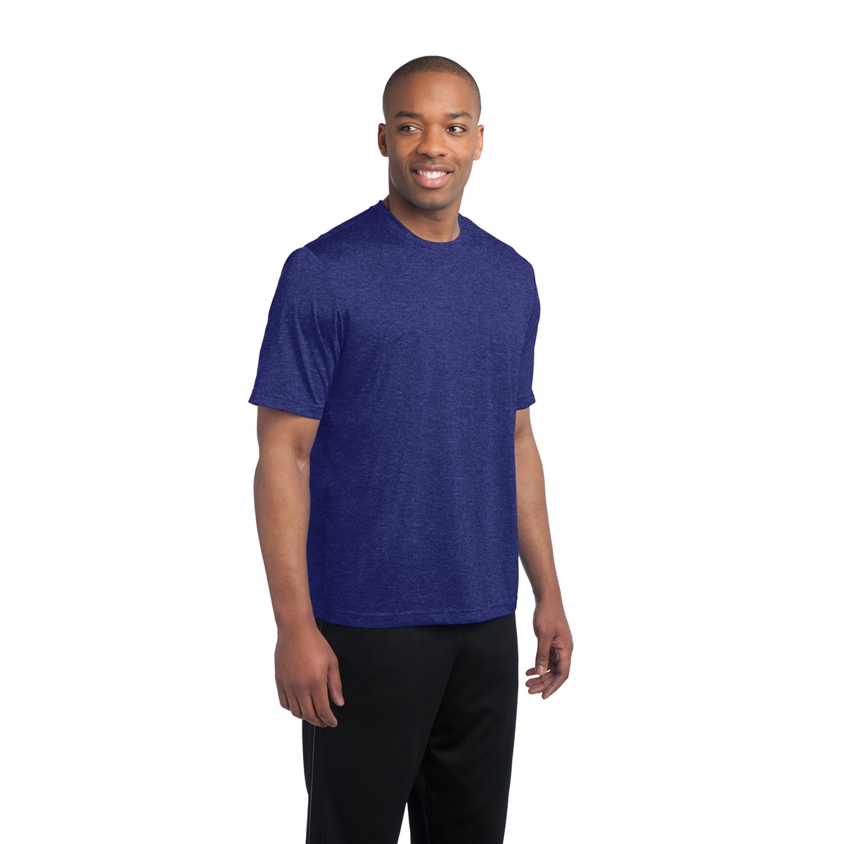 Sport-Tek ST360 Heather Contender Tee - Cobalt Heather | Full Source