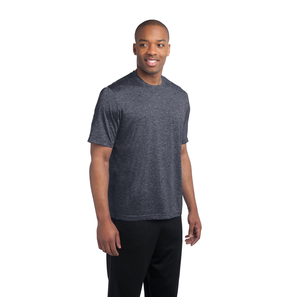 Sport-Tek ST360 Heather Contender Tee - True Navy Heather