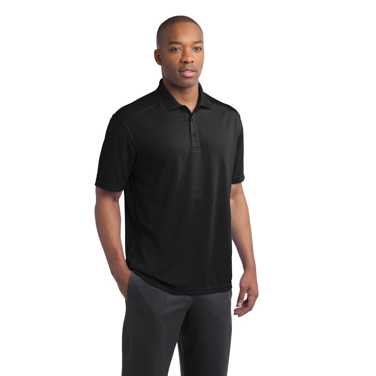 Sport-Tek ST680 PosiCharge Micro-Mesh Polo - Black