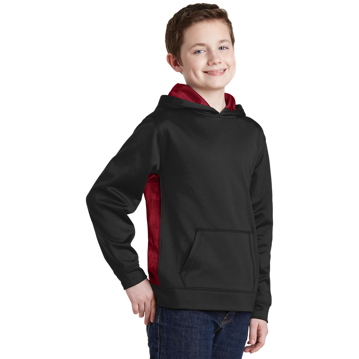 FRAMeWORK YALE/BIG-TEEスウェット Sport-Tek YST239 Youth Sport-Wick CamoHex Fleece Colorblock