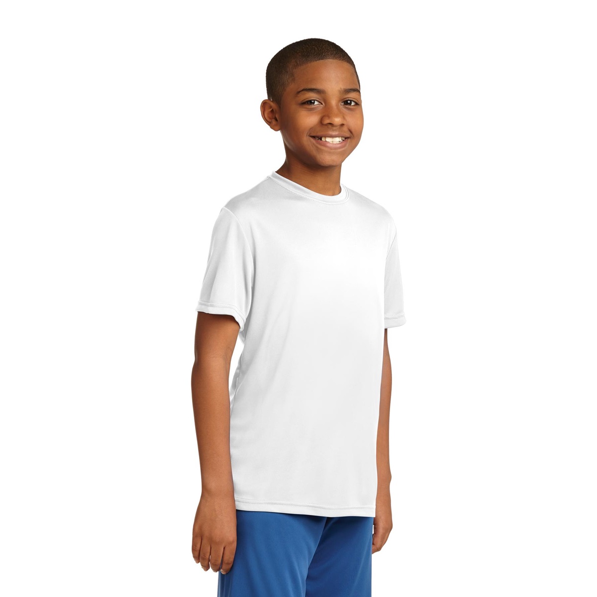 Sport-Tek YST350 Youth PosiCharge Competitor Tee - White | Full Source