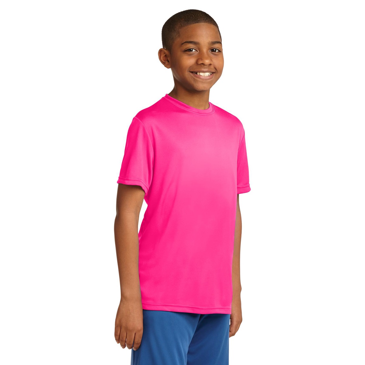 【新品未使用】pois blouse tee ピンク YST350_neonpink_model_3q_07201