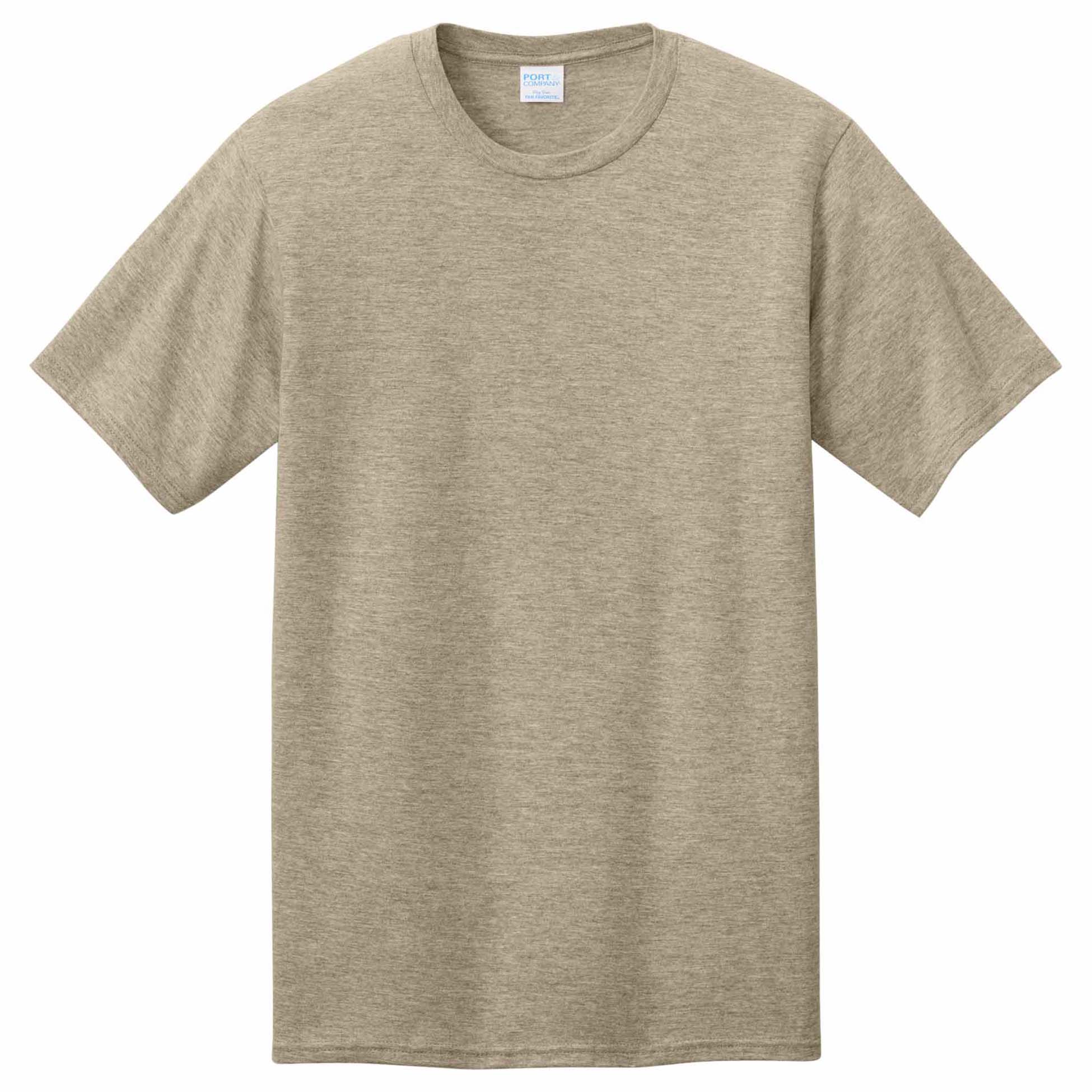 Cvc Tan Shell Port & Company PC340 CVC Tee - Desert Tan Heather | Full Source