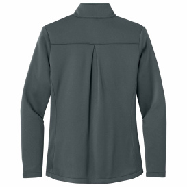 Eddie Bauer EB2370 Ladies Smooth Mid Layer Fleece 1/2-Zip - Iron Gate