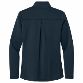 Eddie Bauer EB2370 Ladies Smooth Mid Layer Fleece 1/2-Zip - River Blue Navy