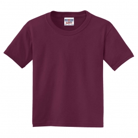 Jerzees 29B Youth Dri-Power Active 50/50 Cotton/Poly T-Shirt - Maroon