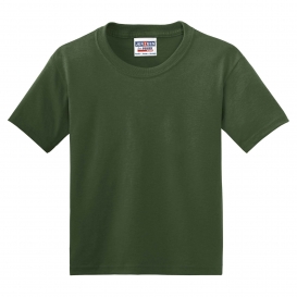 Jerzees 29B Youth Dri-Power Active 50/50 Cotton/Poly T-Shirt - Military Green