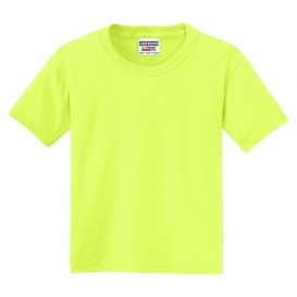 Jerzees 29B Youth Dri-Power Active 50/50 Cotton/Poly T-Shirt - Safety Green
