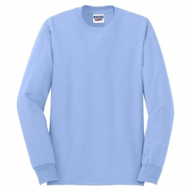 Jerzees 29LS Dri-Power 50/50 Cotton/Poly Long Sleeve T-Shirt - Light Blue