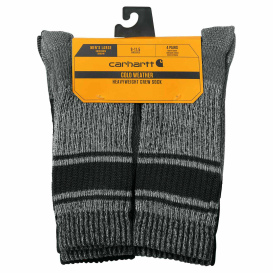Carhartt CTSC1054 Heavyweight Crew Socks (4-Pack) - Assorted Black/Charcoal