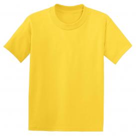 Hanes 5370 Youth EcoSmart 50/50 Cotton/Polyester T-Shirt - Yellow