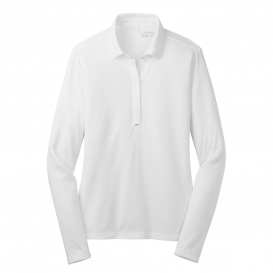 Nike 545322 Ladies Long Sleeve Dri-FIT Stretch Tech Polo - White