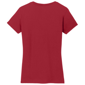 Gildan 5V00L Ladies Heavy Cotton V-Neck T-Shirt - Red