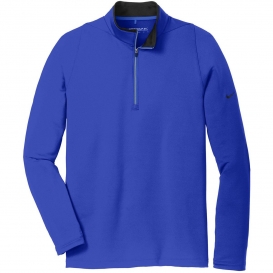 Nike 779795 Dri-FIT Stretch 1/2-Zip Cover-Up - Deep Royal Blue/Black