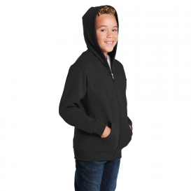 Jerzees 993B Youth NuBlend Full-Zip Hooded Sweatshirt - Black