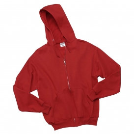 Jerzees 993M NuBlend Full-Zip Hooded Sweatshirt - True Red