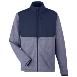 Core 365 CE74 Venture Heathered Stripe Hybrid Jacket - Classic Navy/White