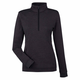 PUMA Golf 535516 Ladies Cloudspun Rockaway Quarter-Zip - Puma Black
