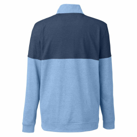 PUMA Golf 595803 Cloudspun Warm Up Quarter-Zip - Blue Bell/Dark Denim