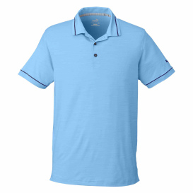 PUMA Golf 599117 Cloudspun Monarch Polo - Placid Blue Heather/Navy Blazer