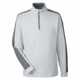 PUMA Golf 599129 Cloudspun Quarter-Zip - High Rise Heather/ Quiet Shade