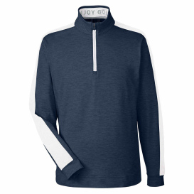 PUMA Golf 599129 Cloudspun Quarter-Zip - Navy Blazer Heather/Bright White