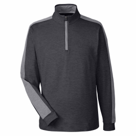 PUMA Golf 599129 Cloudspun Quarter-Zip - Puma Black Heather/Quiet Shade