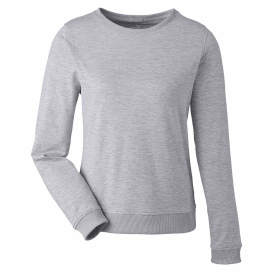 PUMA Golf 599267 Ladies Cloudspun Crewneck Sweatshirt - Light Gray Heather