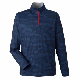 PUMA Golf 599440 Volition Flanked Quarter-Zip - Navy Blazer