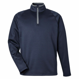 PUMA Golf 631105 Waffle Fleece Quarter-Zip - Deep Navy