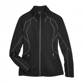 North End 78174 Ladies Gravity Performance Fleece Jacket - Black
