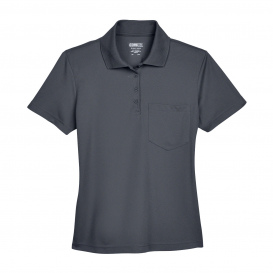 Core 365 78181P Ladies Origin Performance Pique Polo with Pocket - Carbon