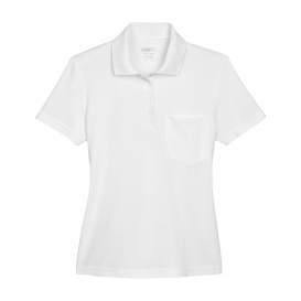 Core 365 78181P Ladies Origin Performance Pique Polo with Pocket - White