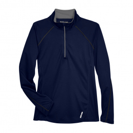 North End 78187 Ladies Radar 1/4-Zip Performance Long Sleeve Top - Classic Navy