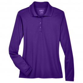 Core 365 78192 Ladies Pinnacle Performance Long Sleeve Pique Polo - Campus Purple
