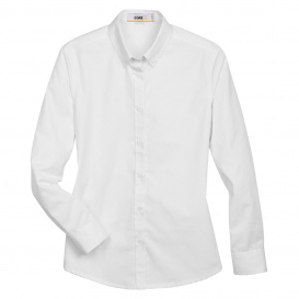 Core 365 78193 Ladies Operate Long Sleeve Twill Shirt - White
