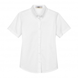 Core 365 78194 Ladies Optimum Short Sleeve Twill Shirt - White