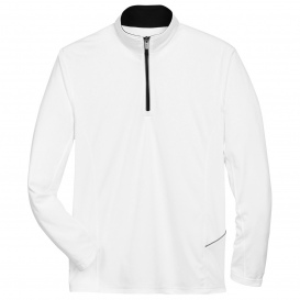 UltraClub 8230 Men\'s Cool & Dry Sport Quarter-Zip Pullover - White