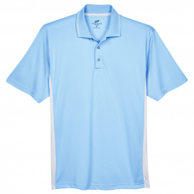 UltraClub 8406 Men\'s Cool & Dry Sport Two-Tone Polo - Columbia Blue/White