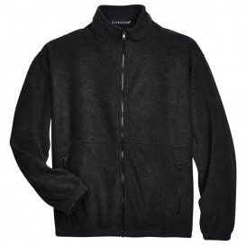 UltraClub 8485 Men\'s Iceberg Fleece Full Zip Jacket - Black