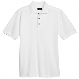 UltraClub 8535 Men\'s Classic Pique Polo - White
