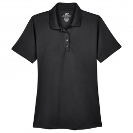 UltraClub 8610L Ladies Cool & Dry 8 Star Elite Performance Interlock Polo - Black