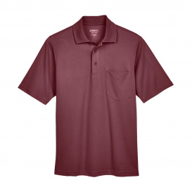 Core 365 88181P Men's Origin Performance Pique Polo with Pocket - Burgundy